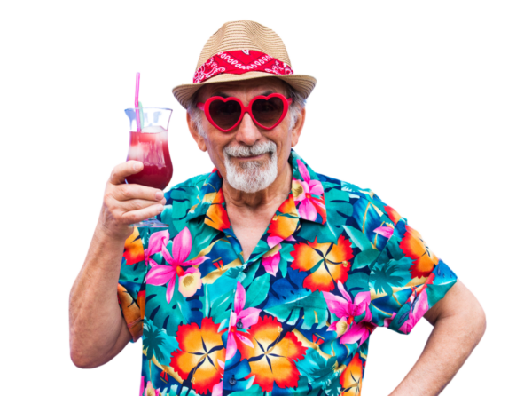 man with cocktail